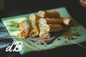 receta de crepe de plátano y nocilla en freidora sin aceite