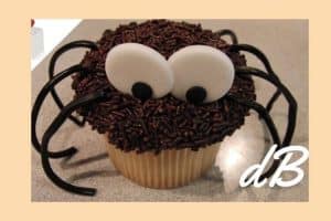 receta de cupcake de araña para halloween en freidora sin aceite