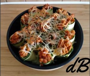 receta de rollitos de calabacin rellenos de soja texturizada en freidora sin aceite