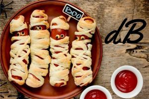 receta de salchichas momia para halloween en freidora sin aceite