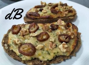 receta de tostas con queso al pedro Ximénez en freidora sin aceite