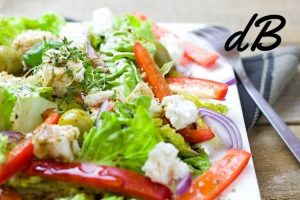 receta de verduras con queso feta en freidora sin aceite