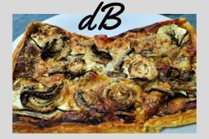 receta de coca de hojaldre con verduras y queso en freidora sin aceite