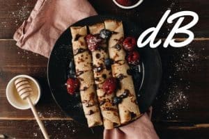 Receta de rollitos de manzana y caramelo en freidora sin aceite postre vegano