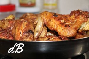 Receta de alitas maceradas con soja y mostaza en freidora sin aceite