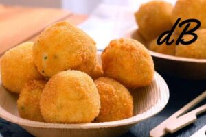 Receta de bolitas de queso philadelphia y jamón en freidora sin aceite fritas y saludables
