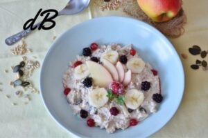 Receta de porridge de avena y manzana en freidora sin aceite