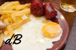 Receta de patatas con chorizo y morcilla en freidora sin aceite