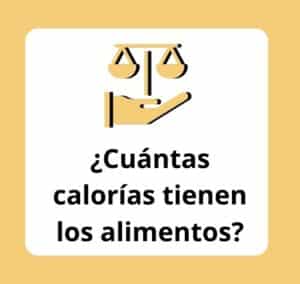 tabla de alimentos con calorias completa frutas verduras legumbres dulces