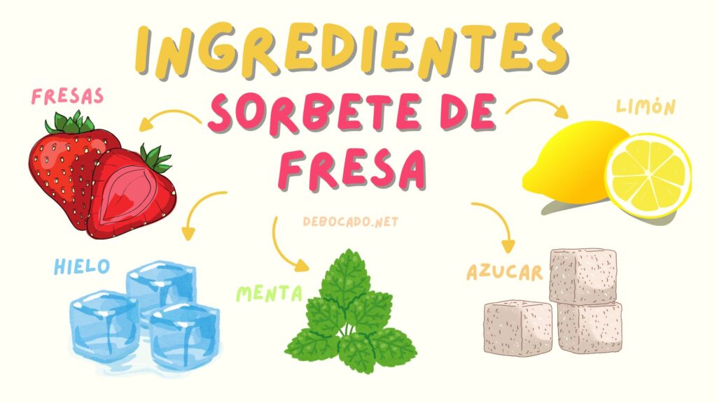 ingredientes sorbete de fresa thermomix