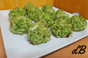 como cocinar albondigas de brocoli en freidora de aire tiempo