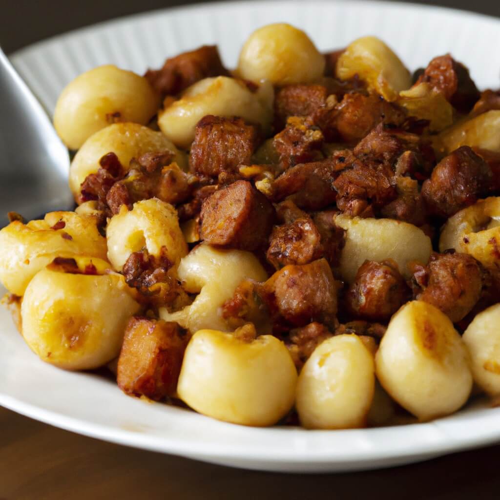 recta ñoquis boloñesa freidora de aire fácil como cocinar