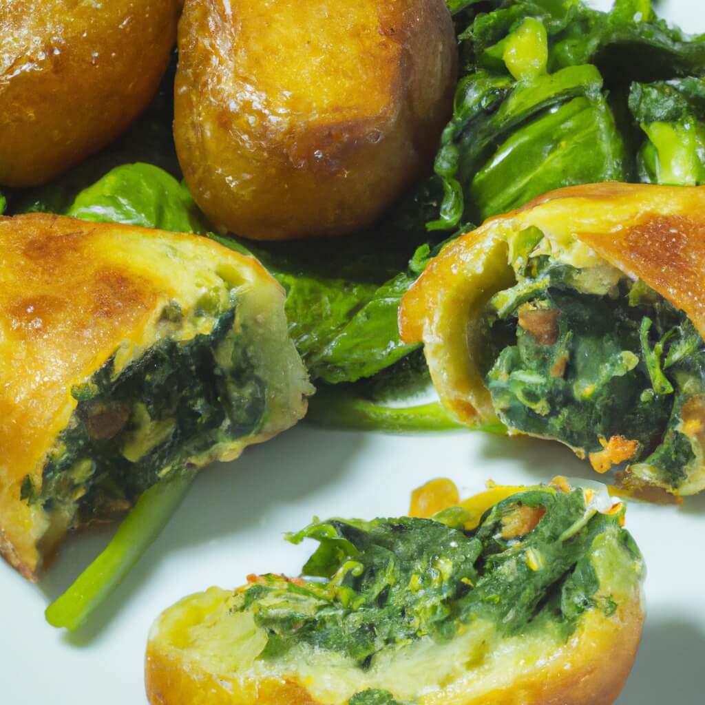 como hacer patatas rellenas de espinacas en freidora de aire