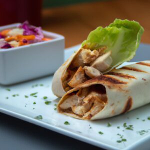 como hacer wrap de pollo cesar en freidora de aire