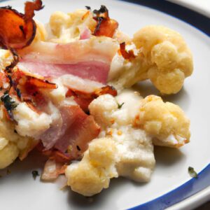 receta coliflor rebozada con jamón y queso en la freidora sin aceite sana